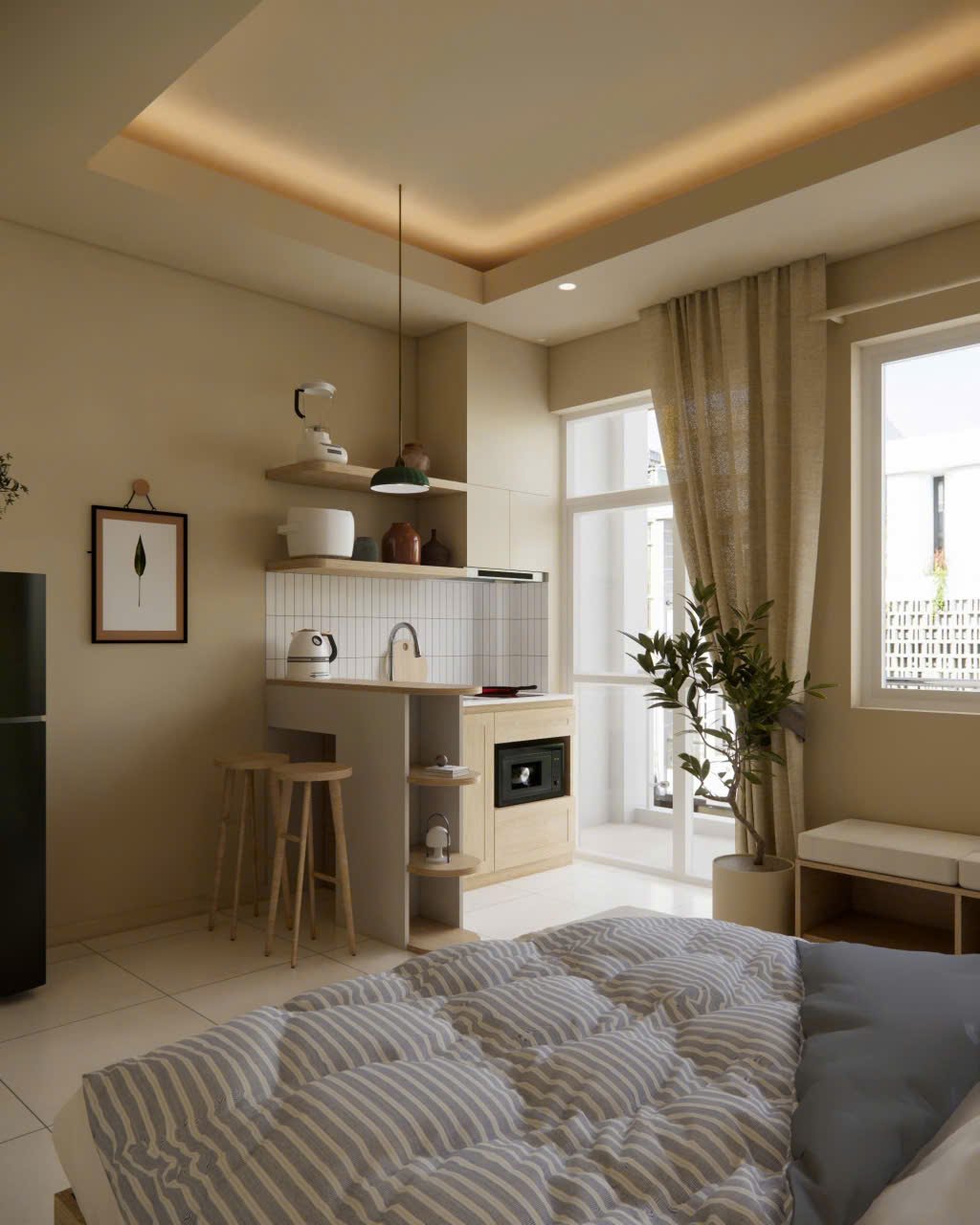 Căn hộ Studio 28m2 tại Tầng 3 — ảnh 2